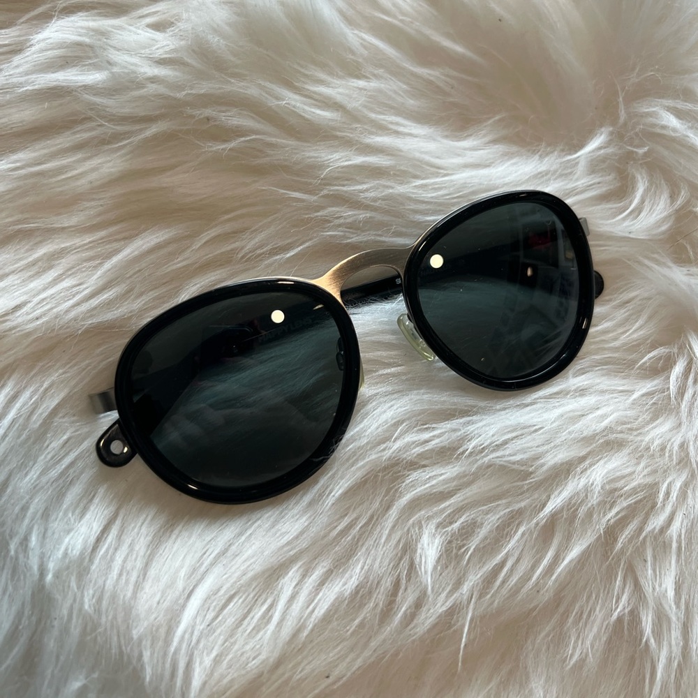 Spy x Nautilus black and silver polarized sunglasses